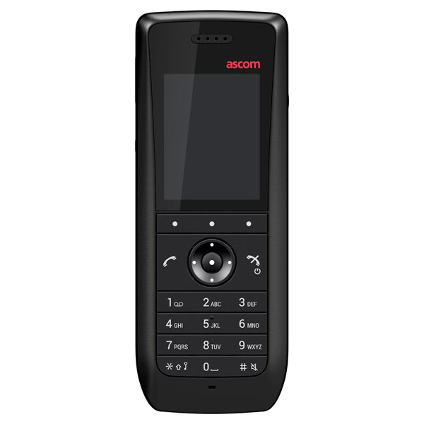 ASCOM d63 Talker - DECT-Handset (2,0" LED-Farbdisplay | Bluetooth | Duplex-Freisprechfunktion | Breitbandaudio | IP44) - in schwarz