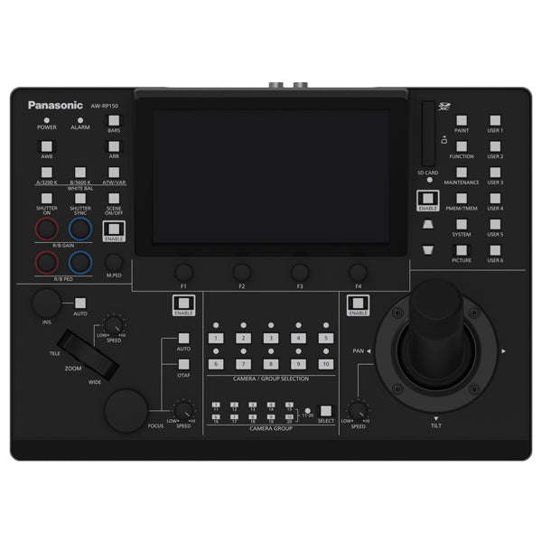 PANASONIC AW-RP150 - Remote-Kamerasteuereinheit für PTZ-Kameras (7,0" Touchscreen | PoE+) - in schwarz