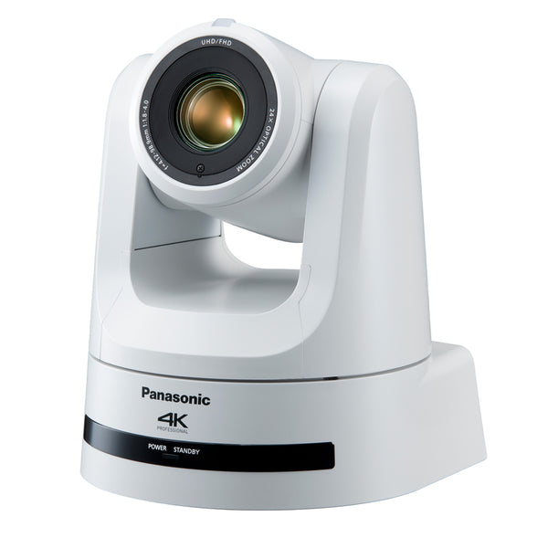 PANASONIC AW-UE100 - 4K UHD PTZ-Kamera mit Schwenk- & Neigefunktion (24x optischer Zoom | 2.160/50p | Weitwinkelobjektiv | OIS + EIS Bildstabilisator | 12G-SDI/3G-SDI/HD-SDI/HDMI | NDI + SRT Unterstützung | PoE++) - in weiß