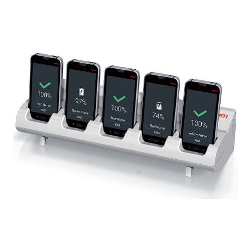 ASCOM CR7-AAAA - Support de chargement pour 5 appareils adaptés aux smartphones Myco 2 et Myco 3 - en blanc