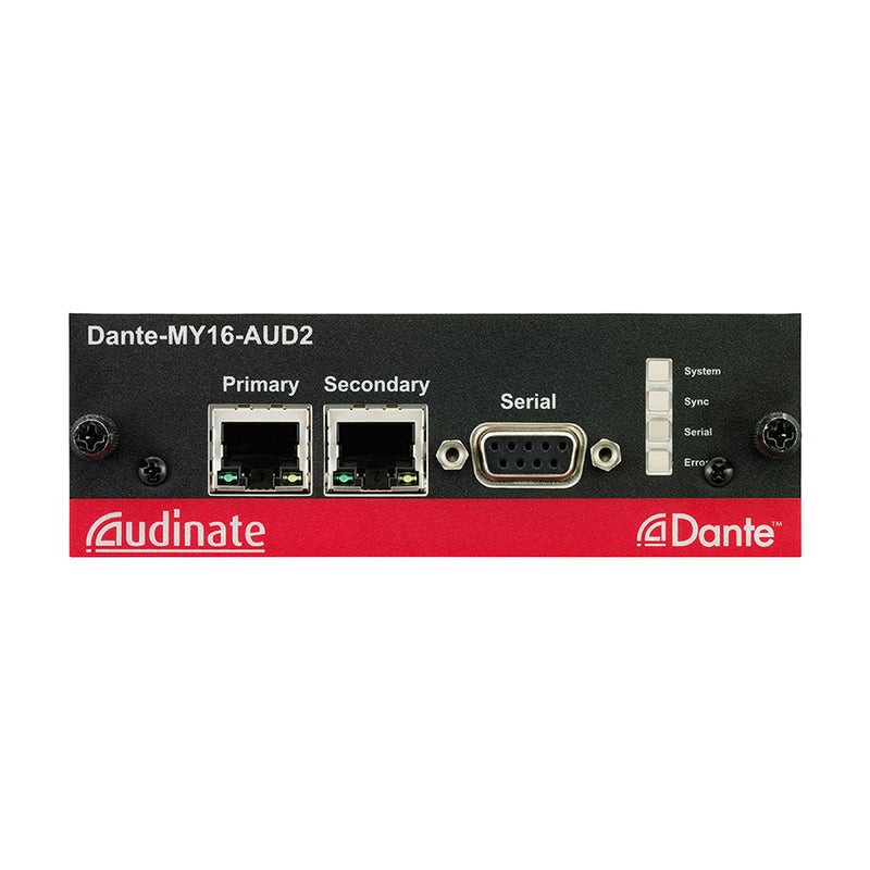 YAMAHA DANTE-MY16-AUD2 - Dante Interface Card (16 Channel Digital In/Out | 2x RJ-45 | 24 Bit)