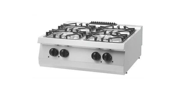 MAXIMA Gastro Heavy Duty Kochfeld - 4 Brenner - Doppeleinheit - 70 cm Tief - Gas