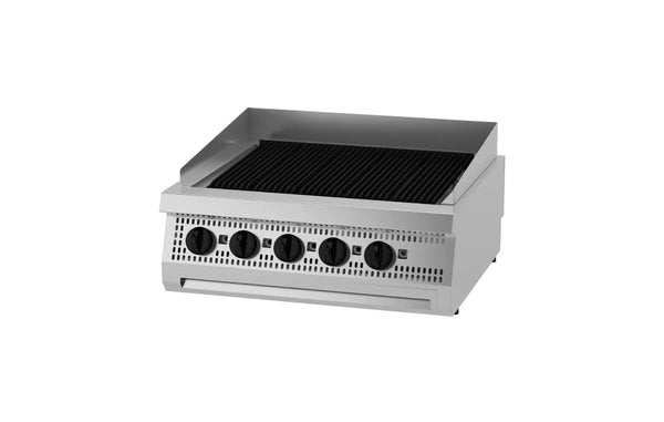 MAXIMA Gastro Heavy Duty Houtskoolgrill - Dubbele eenheid - 70 cm diep - Gas 