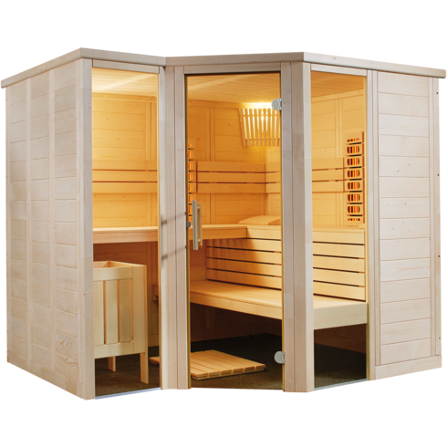 Sentiotec Harvia Arktis Infra+ vaste sauna: sauna-infra-combinatie