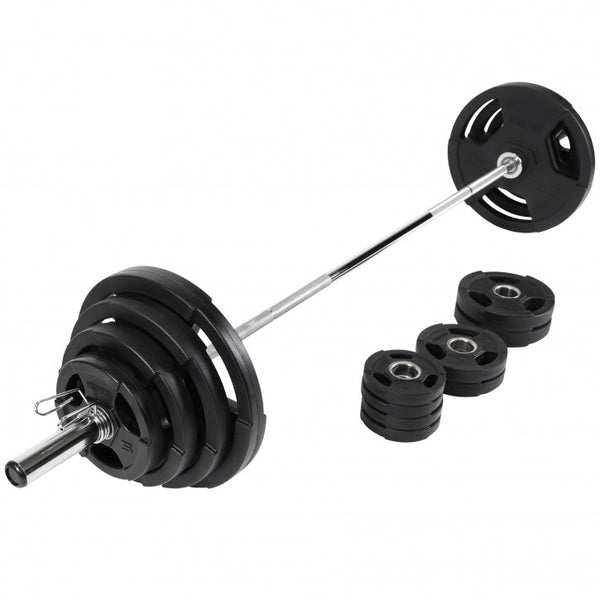 GORILLA SPORTS Olympia Langhantel Set Kunststoff Gripper 130 kg