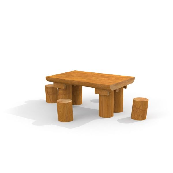 Table Nature avec 4 tabourets Playground de Lars Laj 