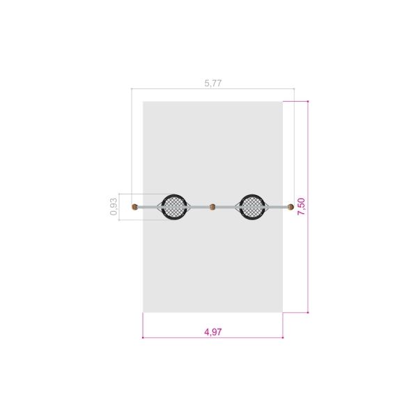 Aire de jeux Lars Laj Double Swing Robinia (BNS 90) 