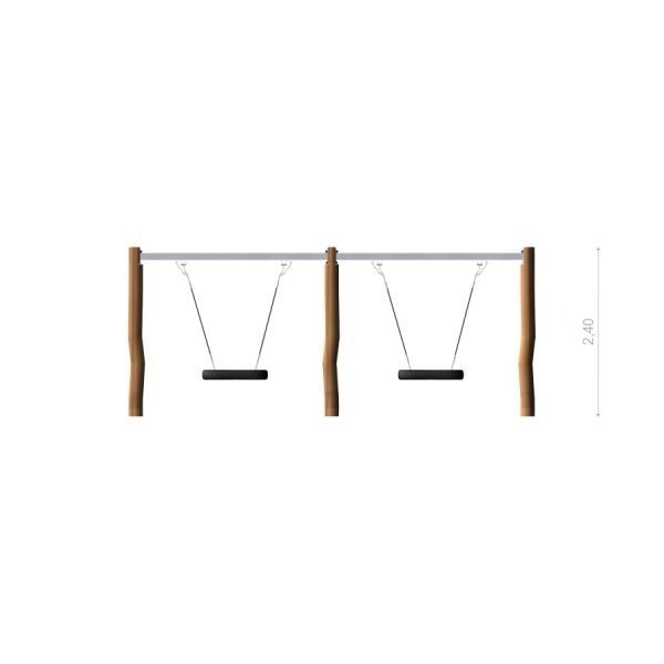 Aire de jeux Lars Laj Double Swing Robinia (BNS 90) 