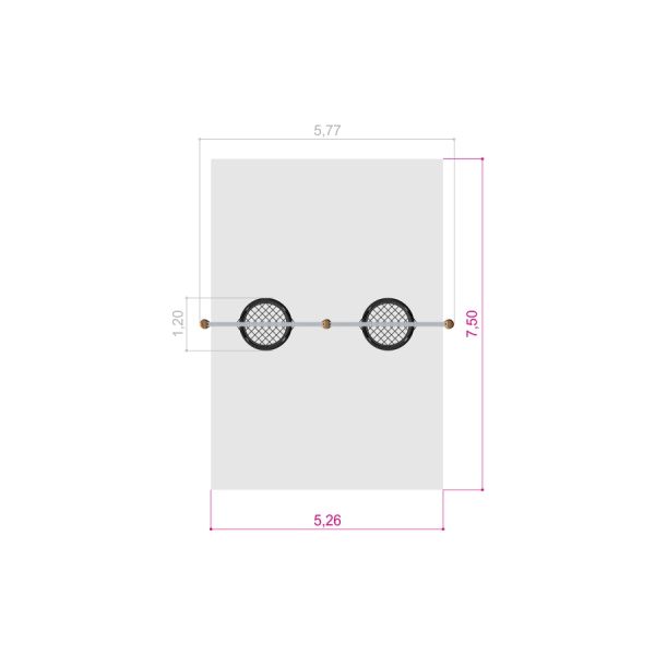 Aire de jeux Lars Laj Double Swing Robinia (BNS 120) 