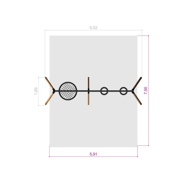 Lars Laj Triple Swing 2+1 (BNS 120) Speeltuin 