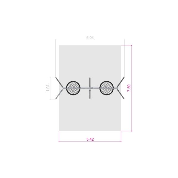 Balançoire double nid d'oiseau Lars Laj Atlantis (BNS 120 cm) Aire de jeux 