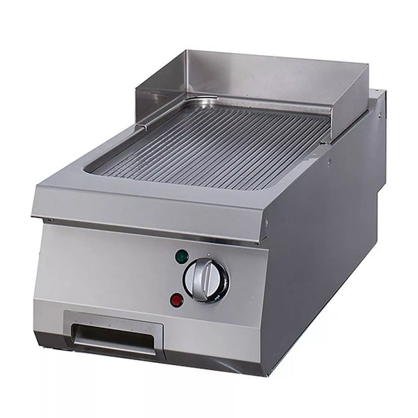 MAXIMA Gastro Heavy Duty Grillplaat - Gegroefd Chroom - Enkele eenheid - 70 cm diep - Elektrisch