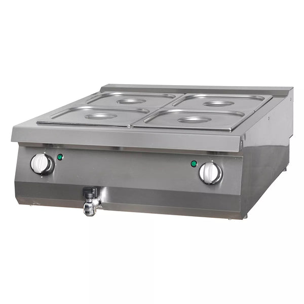 MAXIMA Gastro Premium Bain Marie - Dubbele eenheid - 90 cm diep - Elektrisch 