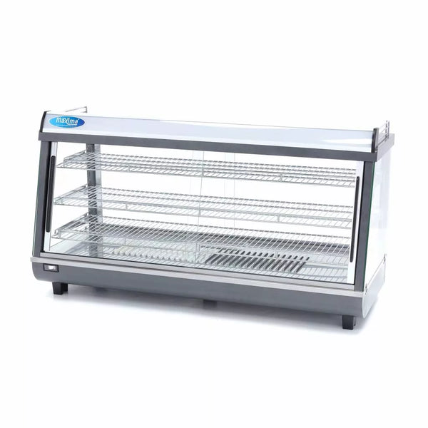 MAXIMA Gastro warmhoudvitrine - 186 l - 121,5 cm - 3 legplanken 