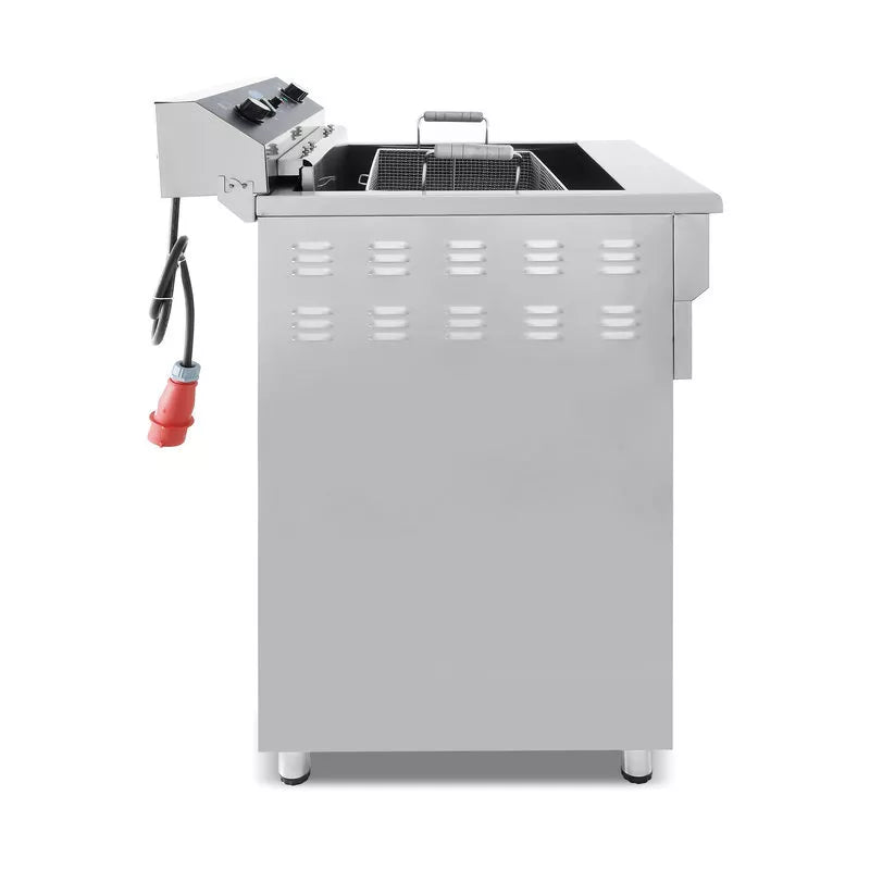 MAXIMA Gastro Fritteuse - 45 l - 1 Korb - mitAblasshahn - 400 V