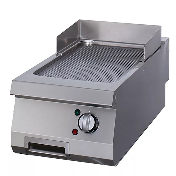 MAXIMA Gastro Premium Grillplaat - Geribbeld - Enkelvoudig - 90 cm Diep - Elektrisch