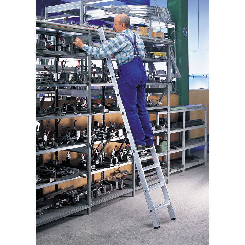 EUROLINE Ladders Nr. 30182 Aluminium stellingladder met aluminium treden, ophangbaar