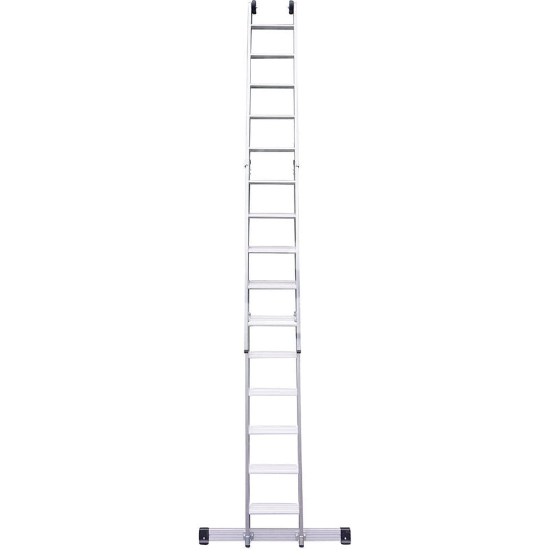 EUROLINE Leitern Nr. 30277 Alu-Stufenschiebeleiter 2-teilig