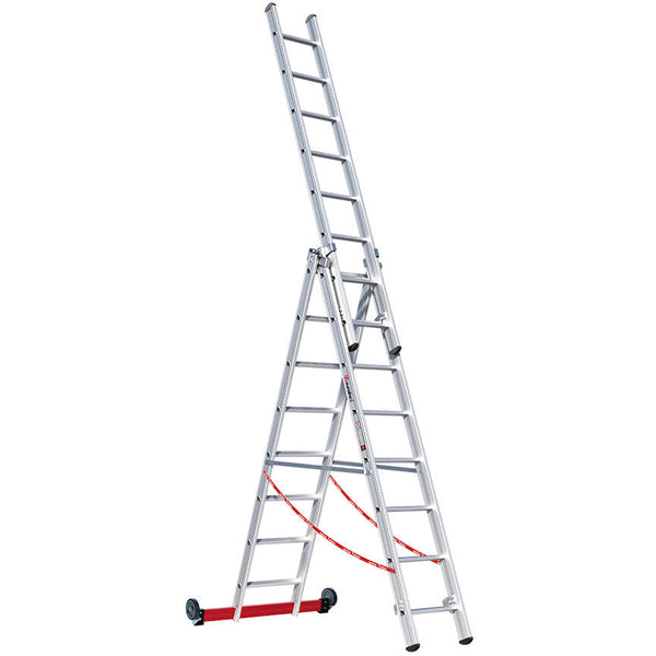 EUROLINE Ladders Nr. 307 Aluminium multifunctionele ladder 3-delig oprolbaar