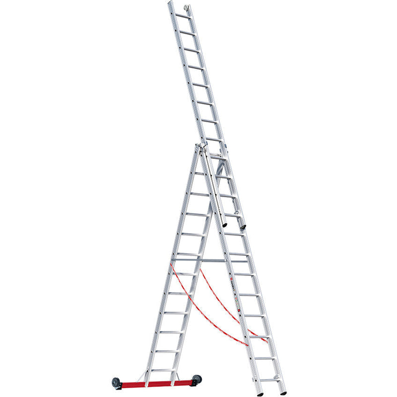 EUROLINE Leitern Nr. 307 Alu-Mehrzweckleiter 3-teilig rollbar