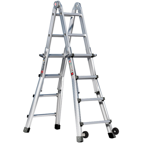 EUROLINE Ladders Nr. 31621 Alu-Vario vouwladder met wielen