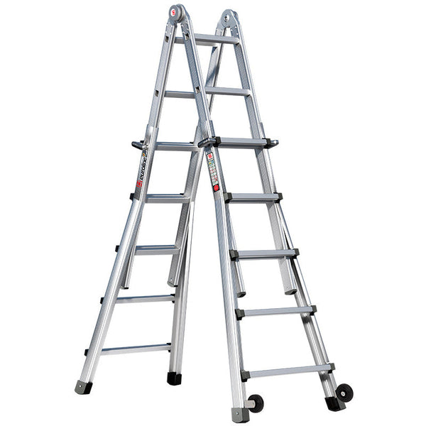 EUROLINE Ladders Nr. 31621 Alu-Vario vouwladder met wielen