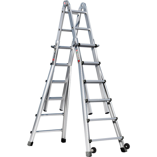 EUROLINE Ladders Nr. 31621 Alu-Vario vouwladder met wielen