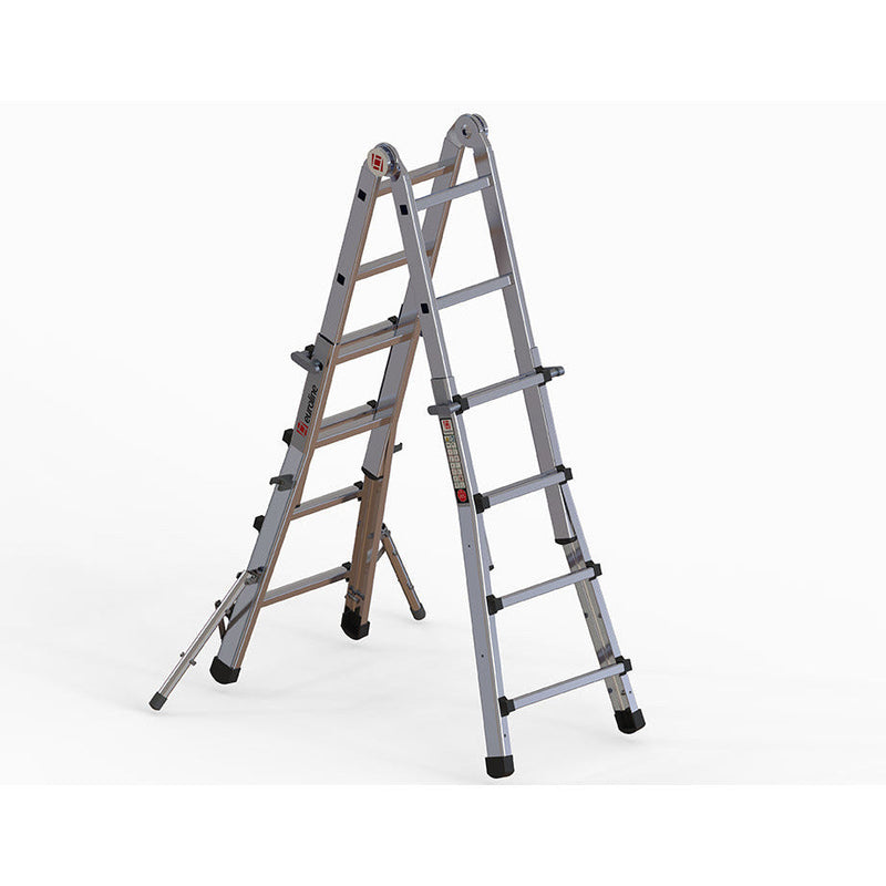 EUROLINE Ladders Nr. 31631 Alu-Vario vouwladder met staanderverlenging