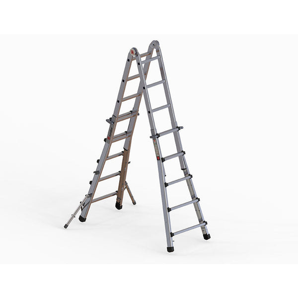 EUROLINE Ladders Nr. 31631 Alu-Vario vouwladder met staanderverlenging