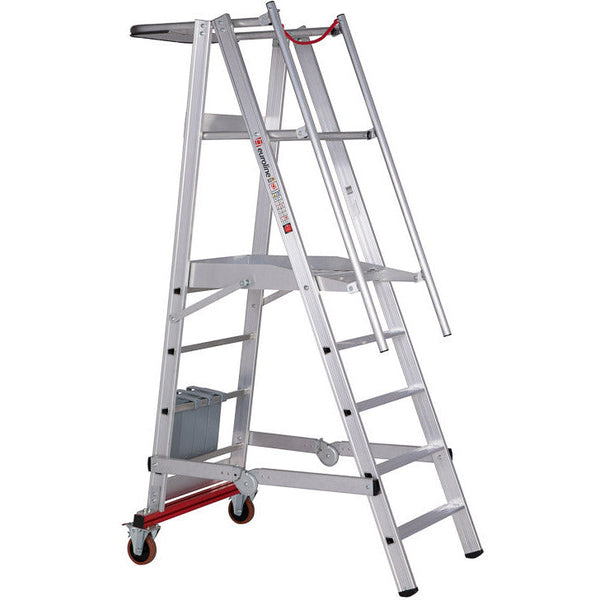 EUROLINE Ladders Nr. 32778 Aluminium platformladder mobiel, opvouwbaar