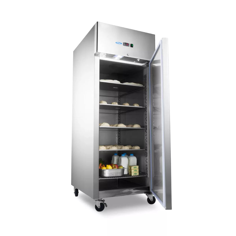 MAXIMA Gastro Bäckerei Gefrierschrank - 800 l - 10 einstellbare Regale - Passend 60 x 40 cm - Doppelvolumen - auf Rädern