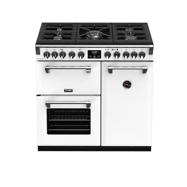 POÊLES RICHMOND Deluxe S900 DF GAZ CB Blanc glacé/Chrome 