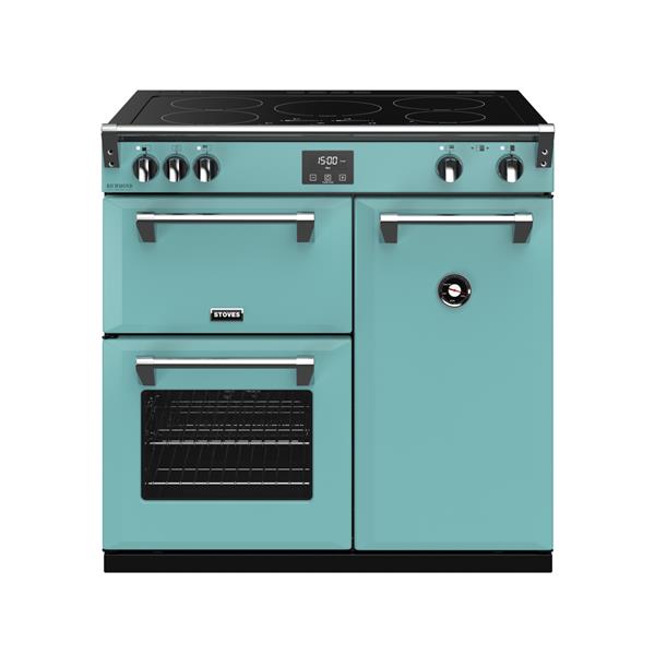 POÊLES RICHMOND Deluxe S900 EGG INDUCTION CB Bleu Country/Chrome 