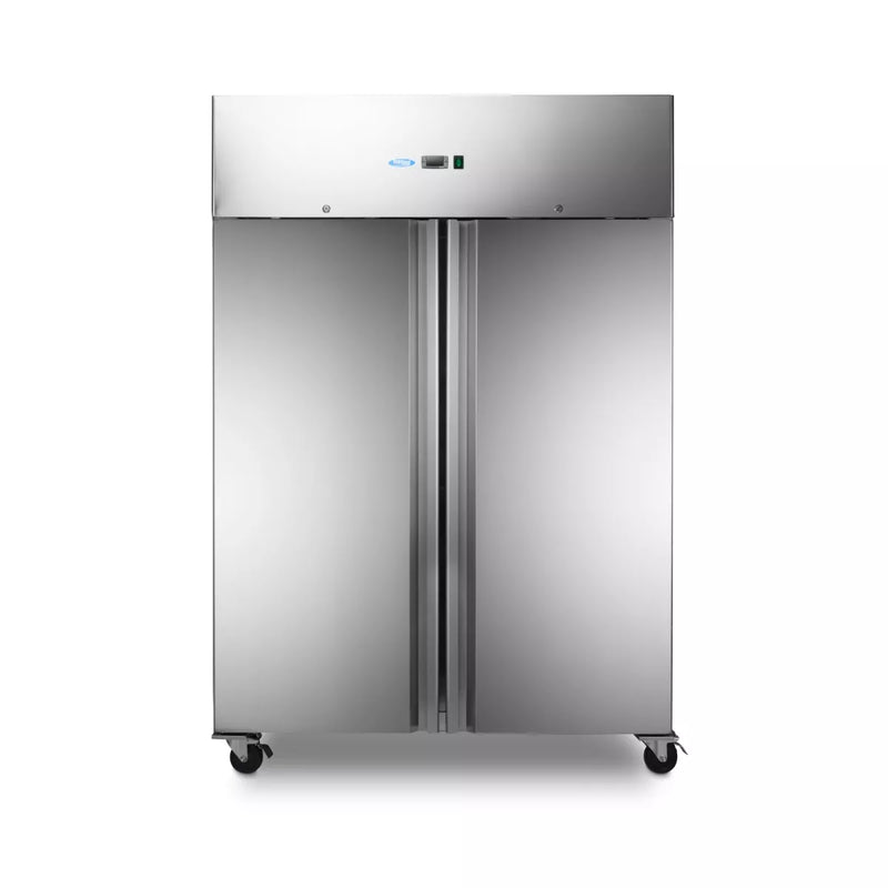 MAXIMA Gastro Kühlschrank - 1200 l - 6 Einstellbare Regale (2/1 GN) - auf Rädern - inkl. Regale