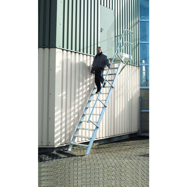 Échelles EUROLINE N° 511 Escaliers à plate-forme - Angle de montée 45° - Largeur de marche 1000 mm