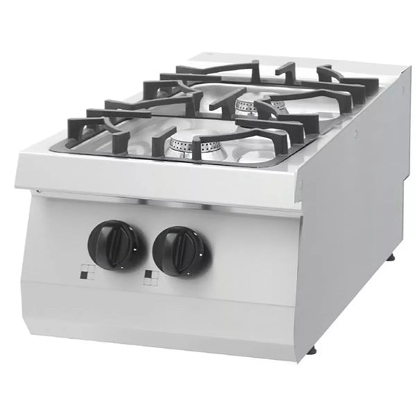 Table de cuisson MAXIMA Gastro Heavy Duty - 2 brûleurs - 15 kW - Gaz 