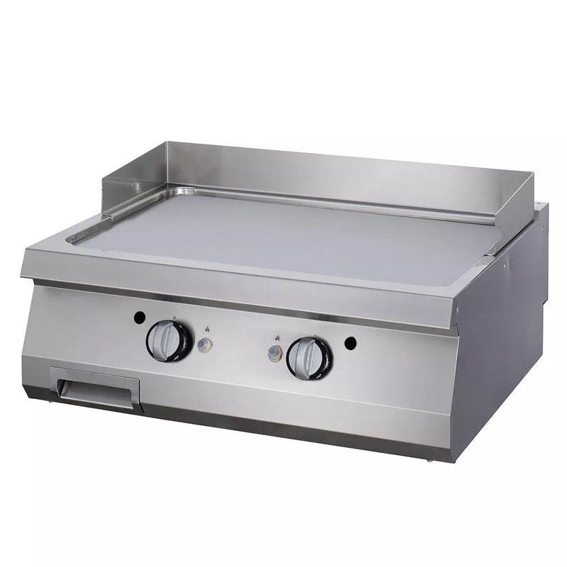 MAXIMA Gastro Heavy Duty Grillplatte - Gerilltes Chrom - Doppeleinheit - 70 cm Tief - Gas