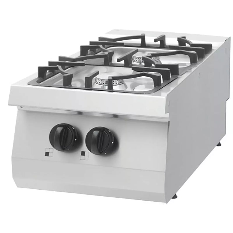 MAXIMA Gastro Heavy Duty Kochfeld - 2 Brenner - Einzeleinheit - 70 cm Tief - Gas