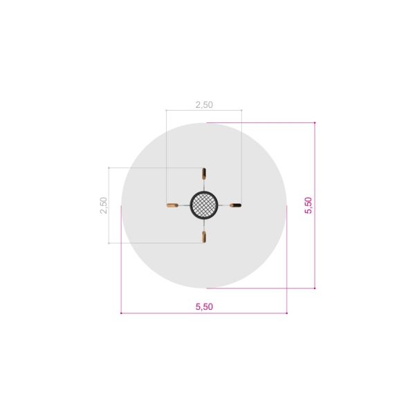 Aire de jeux Lars Laj BNS Swing Robinia 4 postes 