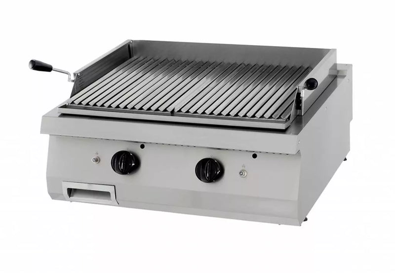 MAXIMA Gastro Heavy Duty Lavasteingrill - Doppeleinheit - 70 cm Tief - Gas