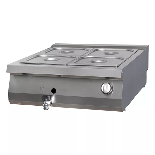 MAXIMA Gastro Premium Bain Marie - Dubbele eenheid - 90 cm diep - Gas