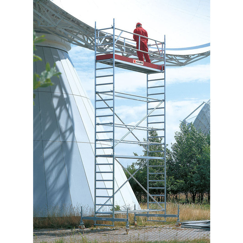 EUROLINE laddersteiger type 9513 met verrijdbaar onderstel en veiligheidsconstructie (type 0,75 x 2,85)