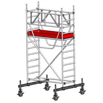 EUROLINE ladders steiger type 9521 met veiligheidsleuning (type 0,75 x 1,80)