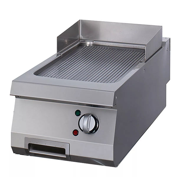 MAXIMA Gastro Premium Grillplatte - Gerilltes Chrom - Einzeleinheit - 90 cm Tief - Elektrisch