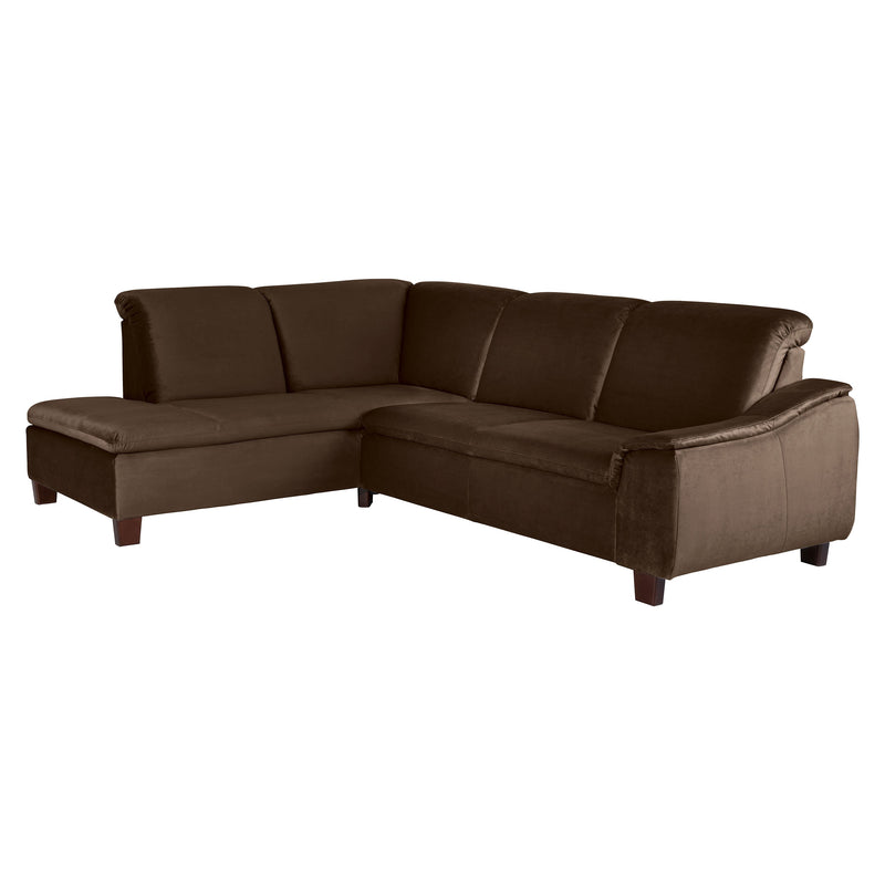 Max Winzer Ecksofa links mit Sofa 2,5-Sitzer rechts Aaron braun