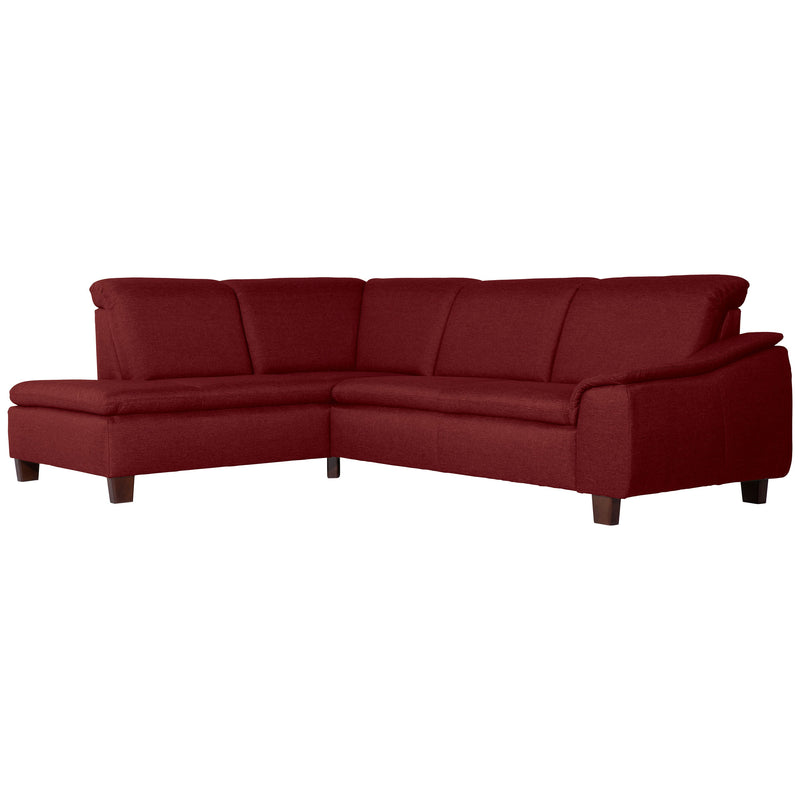 Max Winzer Ecksofa links mit Sofa 2,5-Sitzer rechts Aaron rot