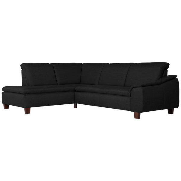 Max Winzer Ecksofa links mit Sofa 2,5-Sitzer rechts Aaron schwarz