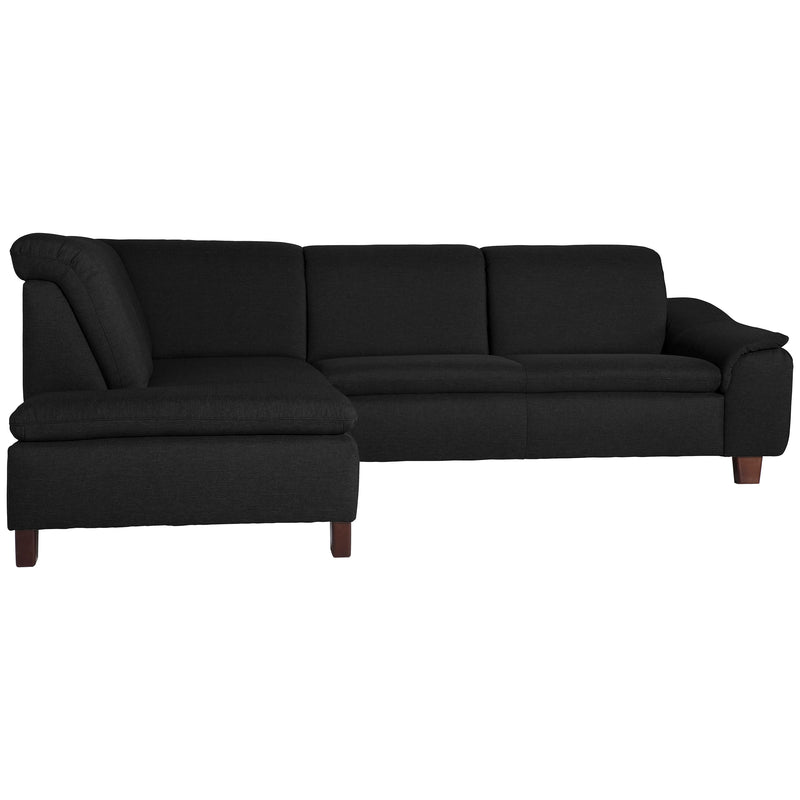 Max Winzer Ecksofa links mit Sofa 2,5-Sitzer rechts Aaron schwarz