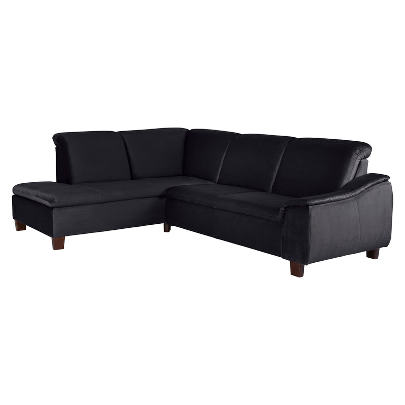 Max Winzer Ecksofa links mit Sofa 2,5-Sitzer rechts Aaron schwarz