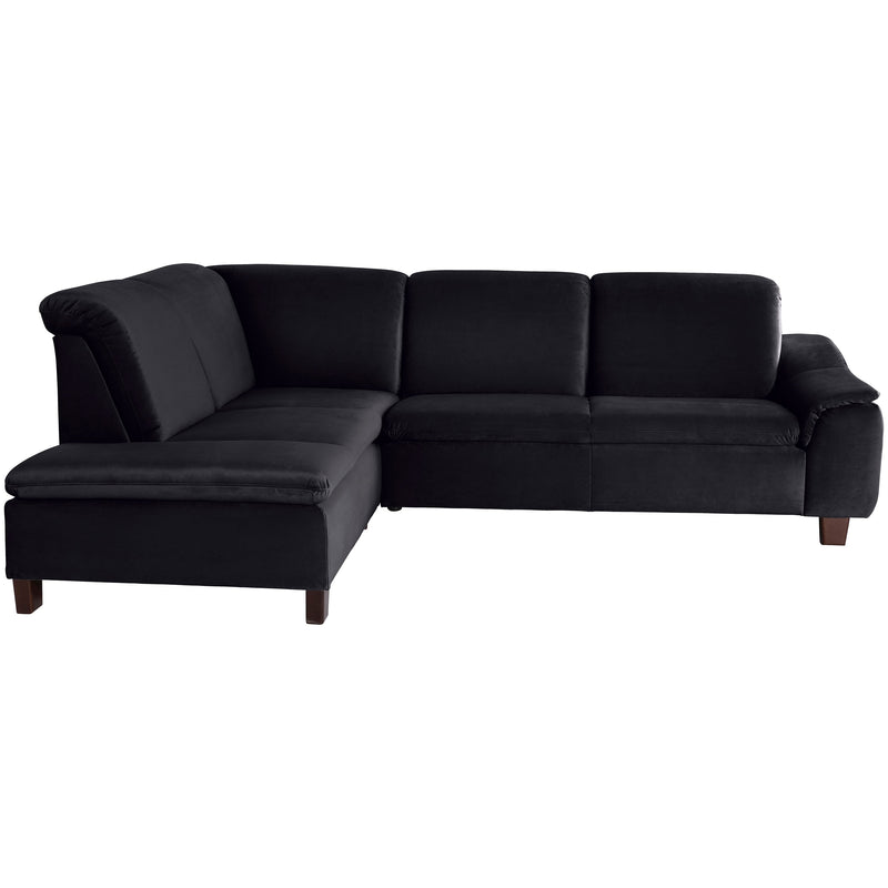 Max Winzer Ecksofa links mit Sofa 2,5-Sitzer rechts Aaron schwarz